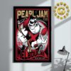 Pearl Jam With Pixies Event Poster In Melboune At Marvel Stadium On November 18th 2024 Art By Ben Frost Home Decor Poster Canvas