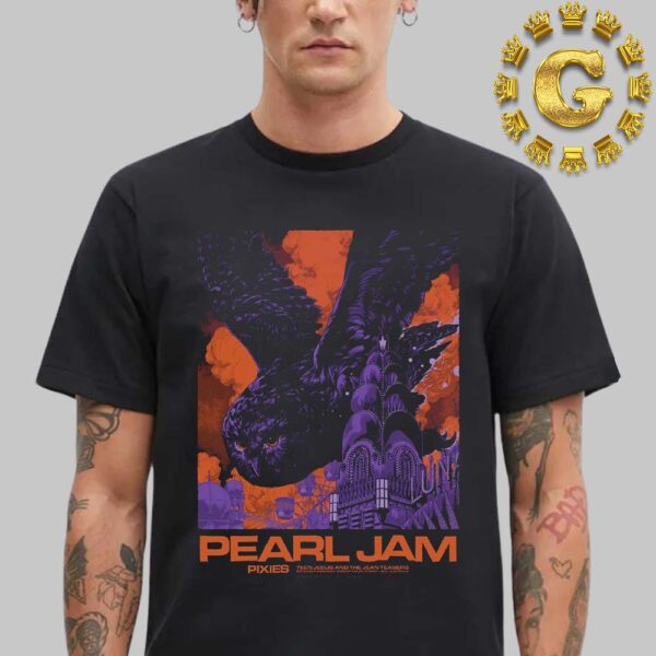 Pearl Jam With Pixies Event Poster In Sydney Australia At Engie Stadium On November 23th 2024 The Owl Artwork Unisex T-Shirt