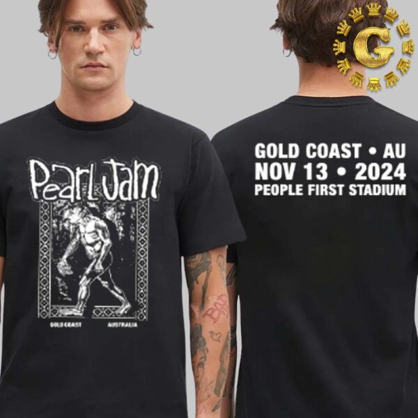 Pearl Jam Yowie Tee At People First Stadium Gold Coast Queensland In Carrara Australia On November 13th 2024 Two Sides Unisex T-Shirt