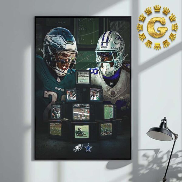 Philadelphia Eagles Vs Dallas Cowboys Tuned In For This Rivalry NFL 2024 Home Decor Poster Canvas