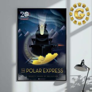 Poster For The 20th Anniversary Of The Polar Express Twenty Years Of Believing Home Decor Poster Canvas