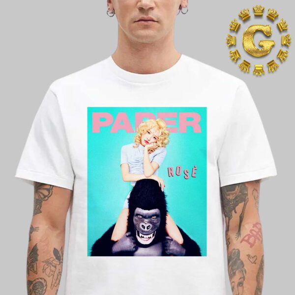 Rose Blackpink With Paper Magazine Poster The Rose Are Rose And Monkey Artwork Unisex T-Shirt