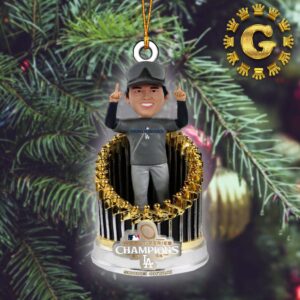 Shohei Ohtani Los Angeles Dodgers FOCO 2024 World Series Champions Christmas Tree Decorations Ornament