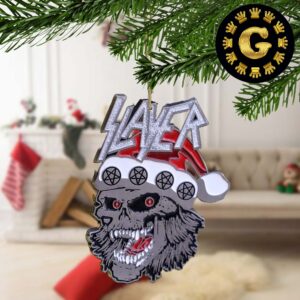 Slayer Laughing Santa Skull Holiday Xmas Gift Christmas Tree Decorations Ceramic Ornament