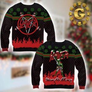 Slayer Show No Mercy Holiday Panttern Classic Knitted White Christmas Ugly Sweater