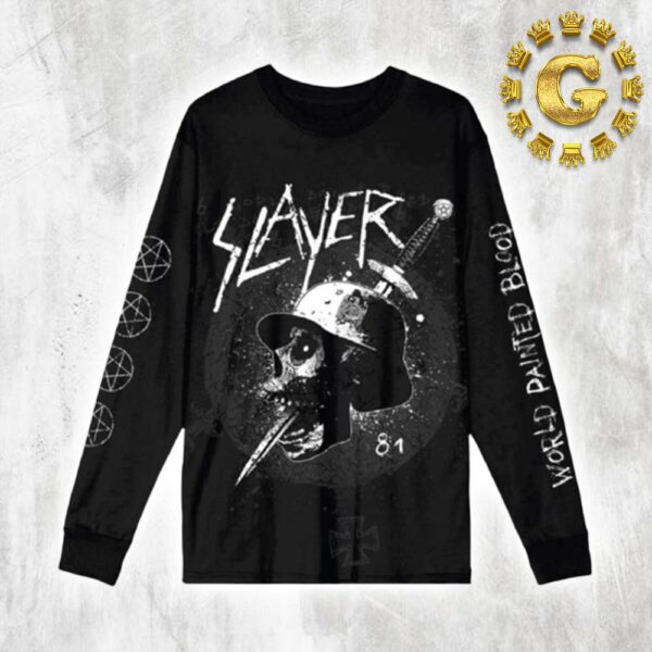 Slayer World Painted Blood Dagger Unisex Long Sleeve Shirt