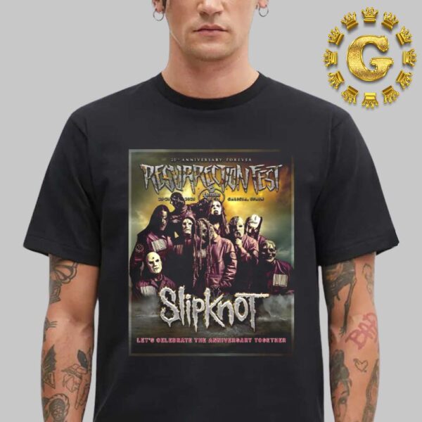 Slipknot Event Poster Resurrection Fest Estrella Galicia 20th Anniversary 2025 Unisex T-Shirt