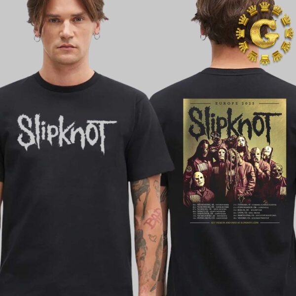 Slipknot Official Poster Europe 2025 Dates List Tour Two Sides Unisex T-Shirt