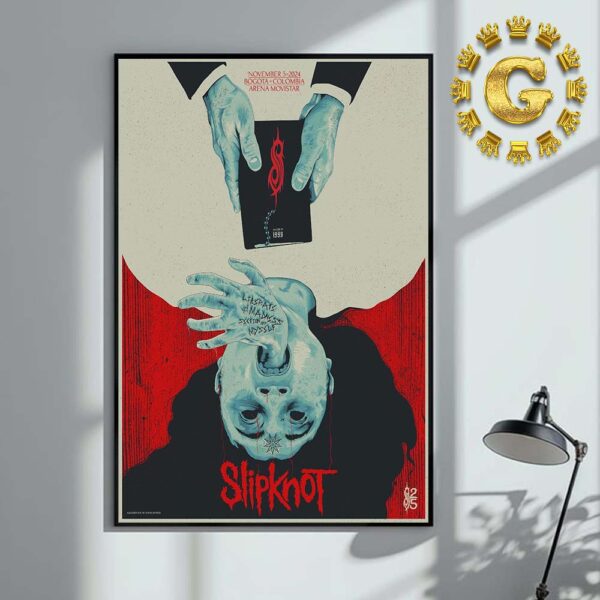 Slipknot Poster For 25th Anniversary Tour At Arena Movistar In Bogota Colombia On November 5 2024 Liberate Song Inspired Artwork Home Decor Poster Canvas