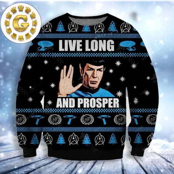 Star Trek Live Long And Prosper 2024 Ugly Christmas Sweater