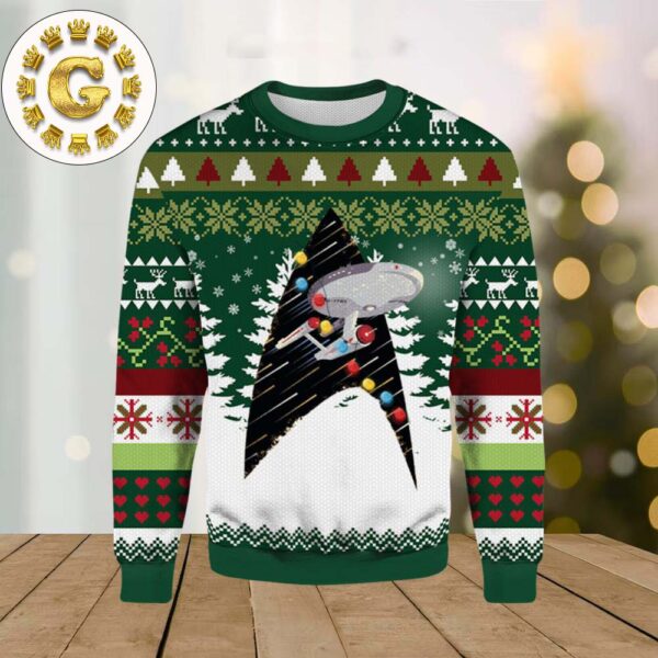 Star Trek Stamps Ugly Christmas Sweater Gift For Holiday