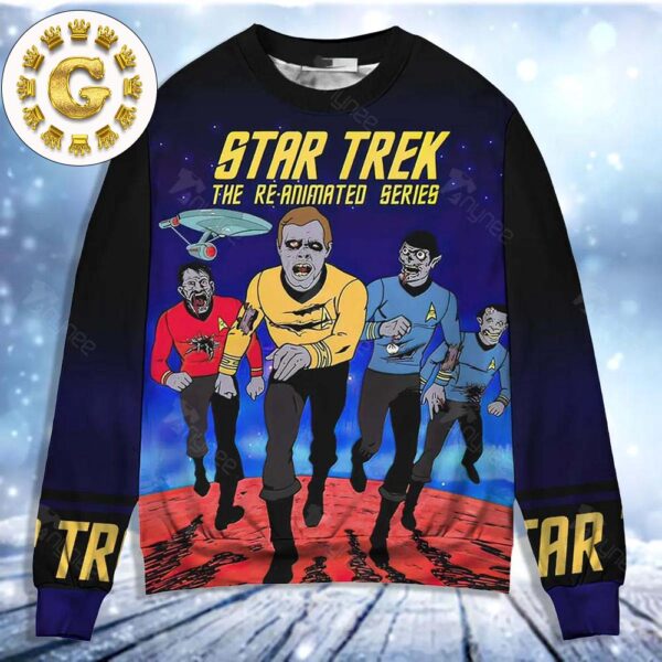 Star Trek The Animated Series Pattern Classic Gift For Fans Christmas Ugly Sweater