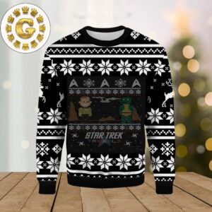 Star Trek Trexels Pattern Ugly Christmas Sweater