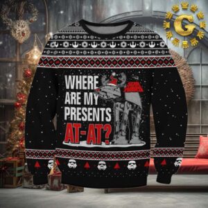 Star Wars Where Presents Ugly Christmas Sweater Gift For Holiday