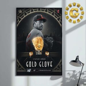 Steven Kwan From Cleveland Guardians Gold Glove 2024 Home Decor Poster Canvas