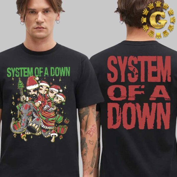 System Of A Down Mushroom People Holiday Christmas Two Sides Unisex T-Shirt