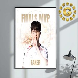 T1 LOL Faker Finals MVP Worlds 2024 Champions Our Time Our Legancy Home Decor Poster Canvas