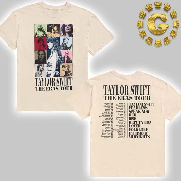 Taylor Swift The Eras International Tour Beige Two Sides Unisex T-Shirt