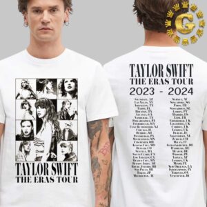 Taylor Swift The Eras Tour In Australia White Two Sides Unisex T-Shirt