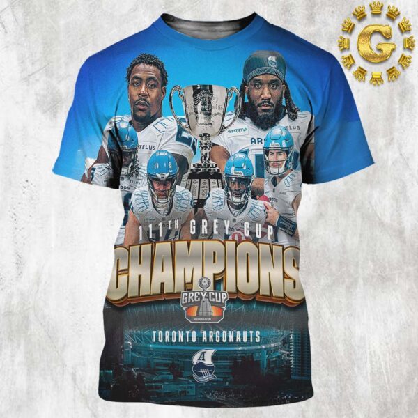 Toronto Argonauts Are 2024 111th Grey Cup Champions CFL All Over Print Shirt