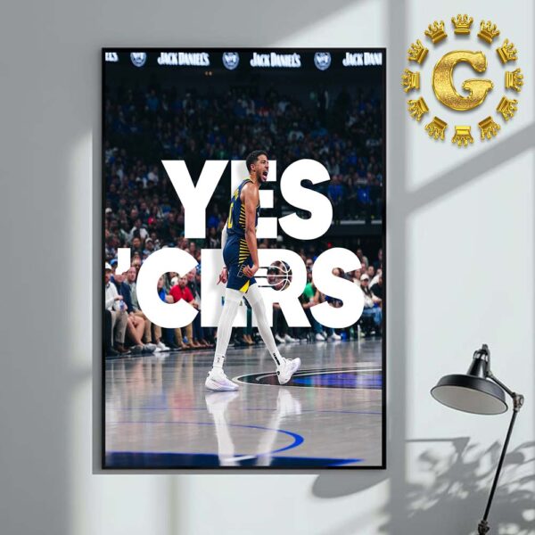 Tyrese Haliburton From Indiana Pacers Win Yes Cers NBA Home Decor Poster Canvas