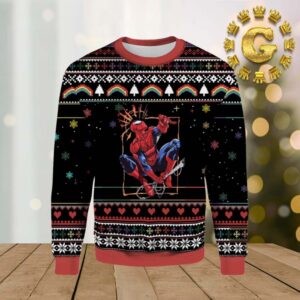 Vintage Spider Man Pattern Classic Gift For Fans Christmas Ugly Sweater