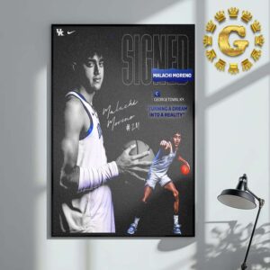 Welcome To Malachi Moreno Kentucky Men Basketball Turning A Dream Into A Reality SEC 2024 Home Decor Poster Canvas