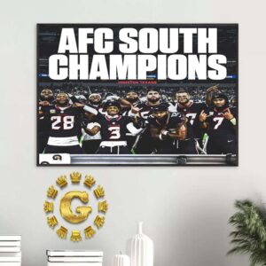 2024 AFC South Champions Houston Texas NFL 2024 Home Decor Poster Canvas