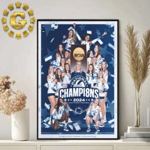 2024 NCAA DI Women Volleyball National Champions Penn State Nittany Lions Home Decor Poster Canvas