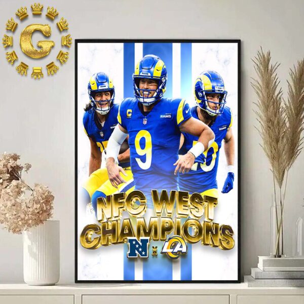 2024 NFC West Division Champions Los Angeles Rams NFL Home Decor Poster Canvas