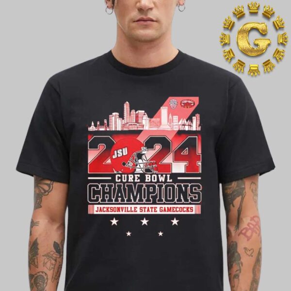 2024 Staff DNA Cure Bowl Champions Jacksonville State Gamecocks Football Unisex T-Shirt