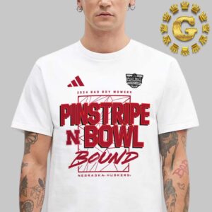 Adidas X Nebraska Huskers 2024 Bad Boy Mowers Pinstripe Bowl Bound Participant Unisex T-Shirt