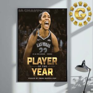 A’ja Wilson Las Vegas Aces Is Player Of The Year WNBA 2024 Home Decor Poster Canvas