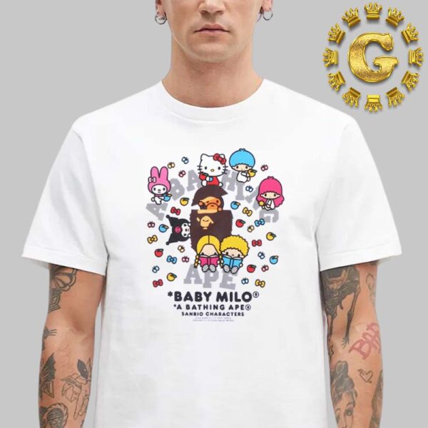 Babe Baby Milo X Sanrio 25th Anniversary Collection Sanrio Characters A Bathing Ape Unisex T-Shirt