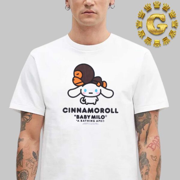 Babe X Sanrio Baby Milo 25th Anniversary Collection Cinnamoroll A Bathing Ape Unisex T-Shirt