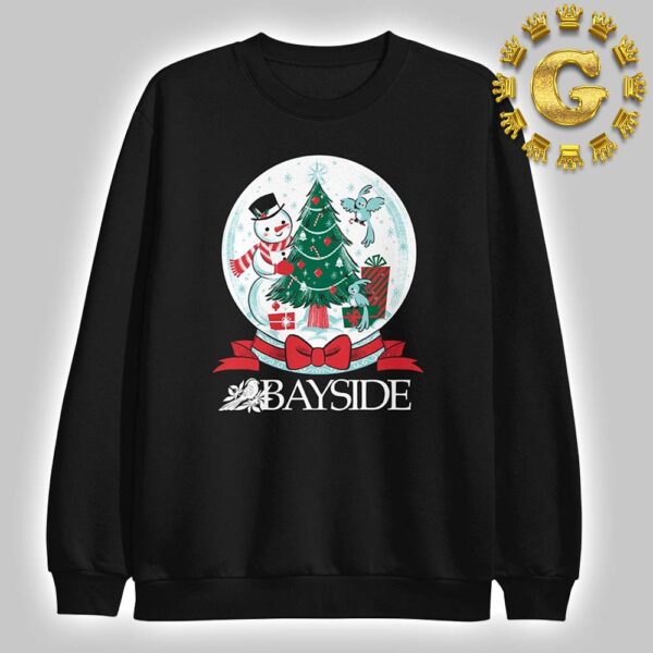 Bayside Snowglobe Black Crewneck Unisex Sweatshirt