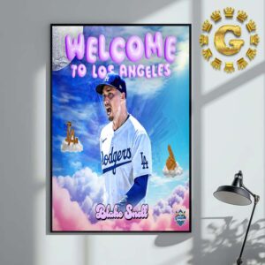 Blake Snell Los Angeles Dodgers Welcome To Los Angeles MLB Home Decor Poster Canvas