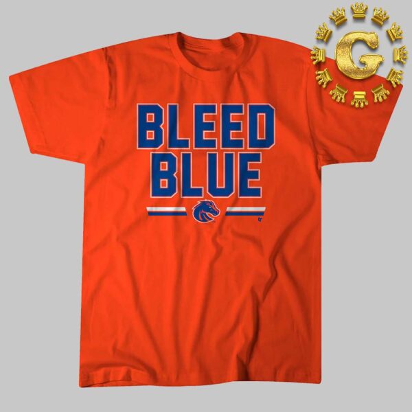 Boise State Football Slogan Bleed Blue NCAA Unisex T-Shirt