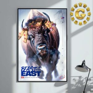 Buffalo Bills Beast Of The East 5x Consecutive AFC East Champions 2024 NFL Home Decor Poster Canvas