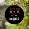 Buffalo Bills Fanatics 5 Straight AFC East Division Champions 2024 Xmas Holiday Gift Ceramic Christmas Decorations Ornament