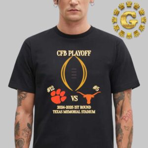 CFP 1st Round Clemson Tigers Vs Texas Longhorns At College Football NCAA Division Unisex T-Shirt