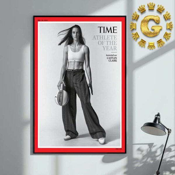 Caitlin Clark Indiana Fever Is TIME’s Athlete Of The Year Basketball Star WNBA 2024 Home Decor Poster Canvas