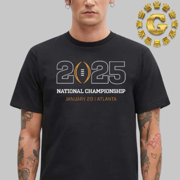 College Football Playoff 2025 National Championship Game Black Unisex T-Shirt