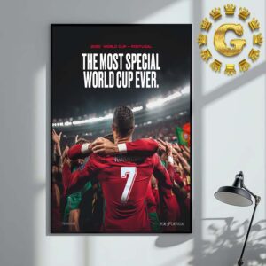 Cristiano Ronaldo Portugal The Most Special World Cup Ever 2030 World Cup Home Decor Poster Canvas