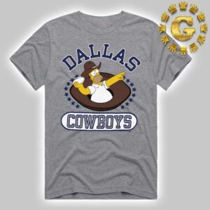 Dallas Cowboys X The Simpsons Homer Simpson Homage Gray Unisex T-Shirt