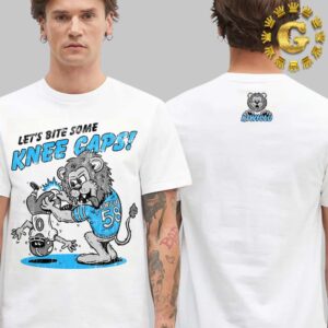 Detroit Lions X Kiwiclo Bite Your Kneecap Tee Two Sides Unisex T-Shirt