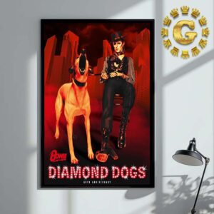 Diamond Dogs Limited Edition Poster Celebrating the 50th Anniversary Home Decor Poster Canvas