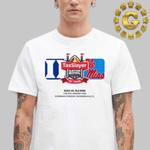 Duke Blue Devils Vs Ole Miss Rebels 2025 Gator Bowl At Everbank Stadium In Jacksonville FL On January 2nd Unisex T-Shirt