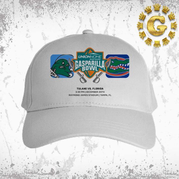 Florida Gators Vs Tulane Green Wave 2024 Union Home Mortgage Gasparilla Bowl At Raymond James Stadium In Tampa FL On December 20th Classic Cap Hat Snapback