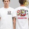 Georgia Bulldogs 2024 SEC Football Conference Champions Score Two Sides Unisex T-Shirt